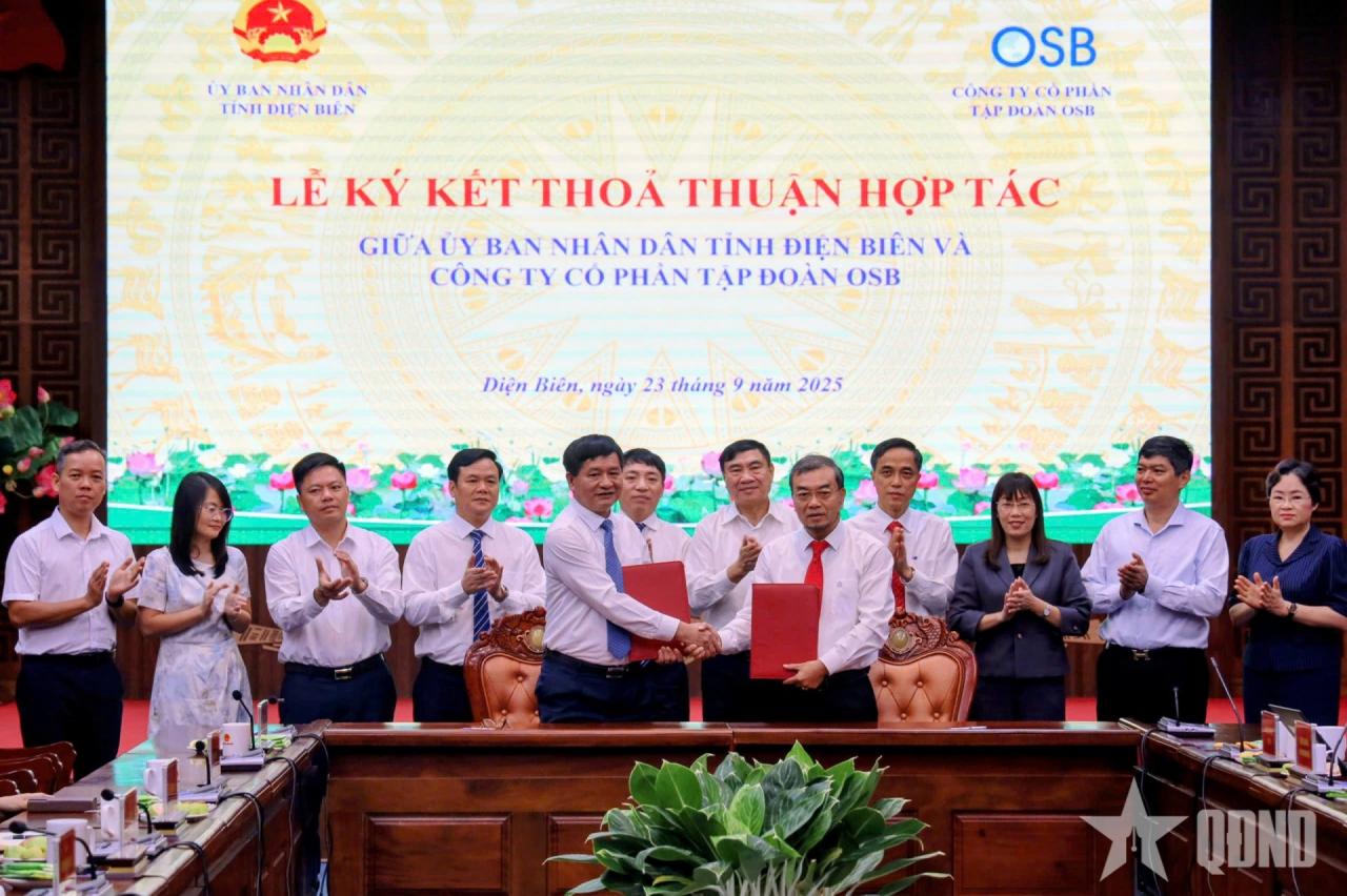 Ký kết thỏa thuận hợp tác giữa UBND tỉnh Điện Biên và Công ty Cổ phần Tập đoàn OSB